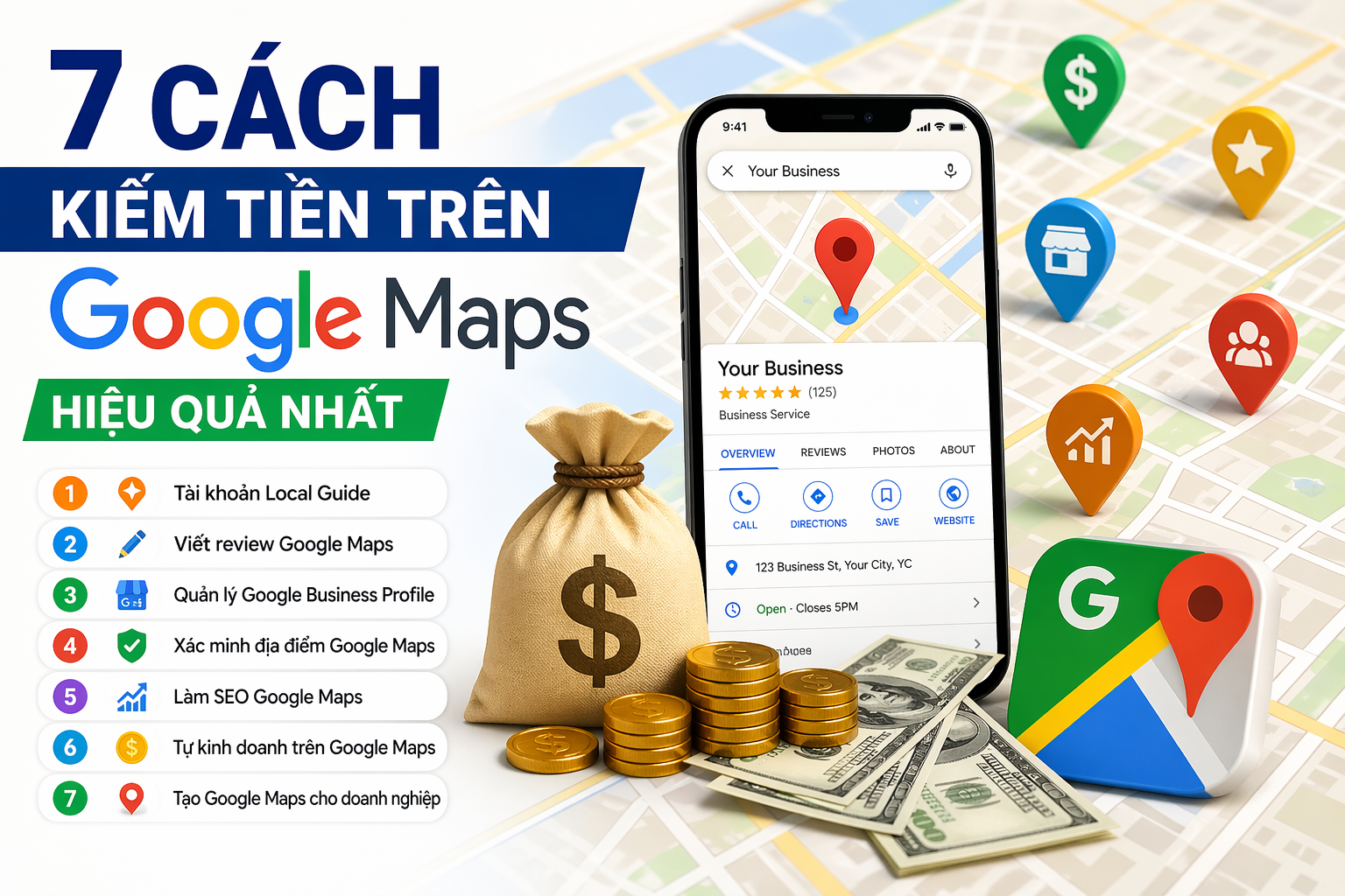 7 Cách Kiếm Tiền Trên Google Maps Đơn Giản – Ai Cũng Làm Được